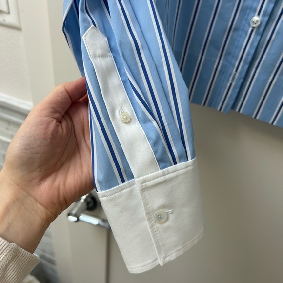 NWT Veronica Beard Maia double collar top - Picture 9 of 10